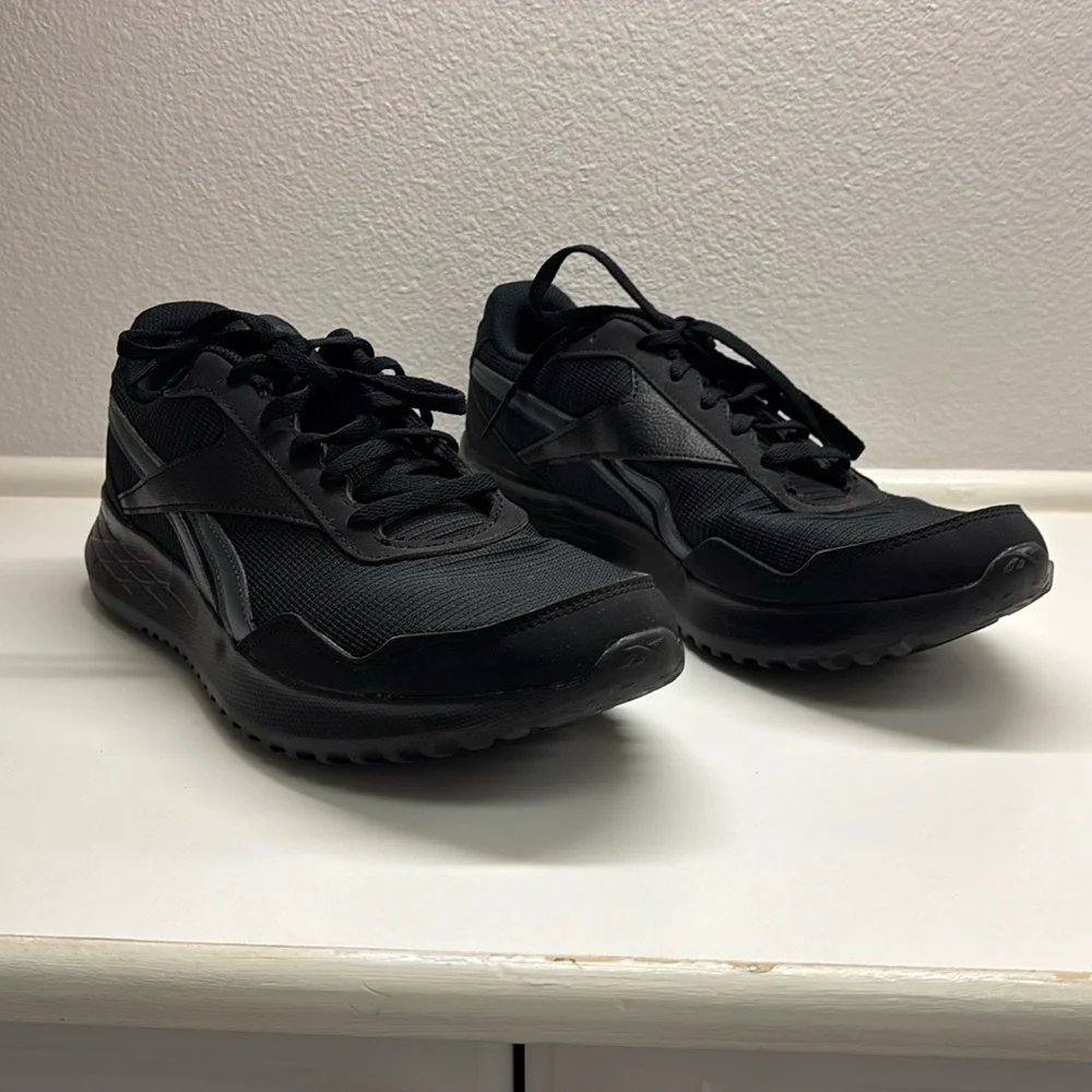 Reebok Energen Lite GY1438 Black Canvas Lace Up Athletic Running Shoes Sz 9.5